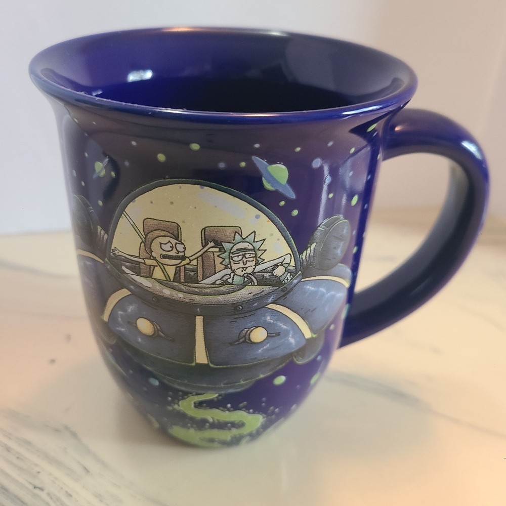 Rick and Morty Ceramic Official Adult Swim Spaceship 12 oz Coffee Mug